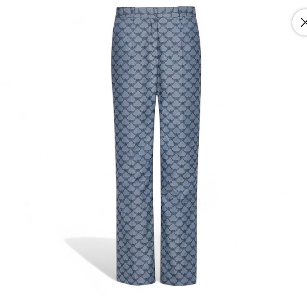 Authentic MCM NWT Women’s Logo Straight Pants Indigo Pants Size 38 $690 Retail